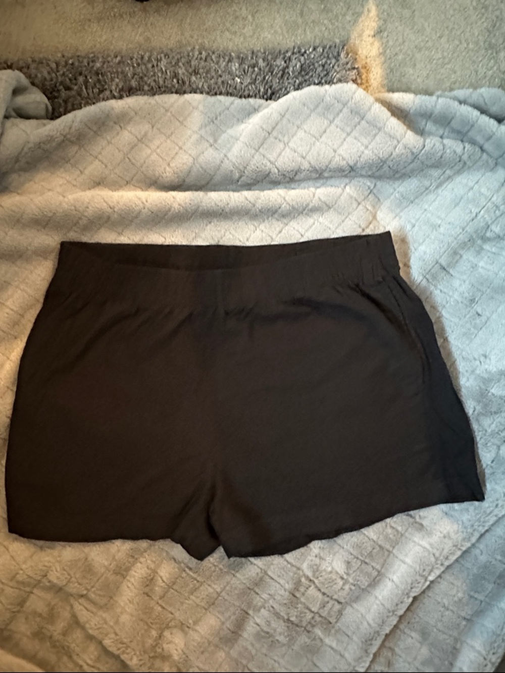 Women’s Linen Blend Black Shorts XL